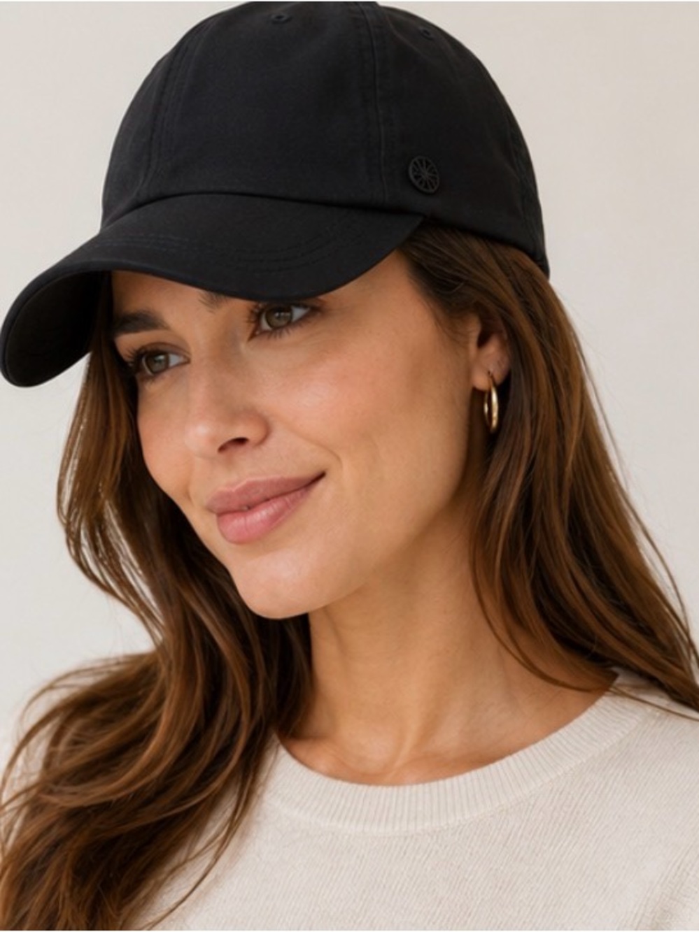 GAIAM Black Women's Baseball Cap with Subtle Logo